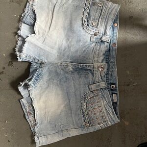 Miss Me Light Blue Jean Shorts